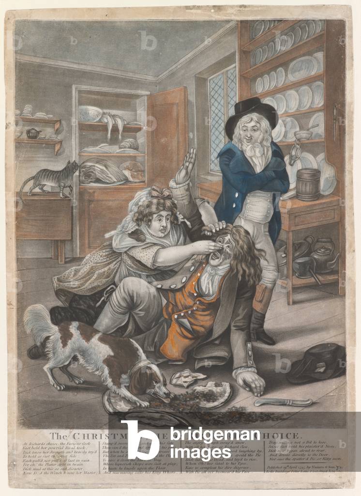 Immagine di Incisione "La torta di Natale o Richard's Choice", 1795 di English School
