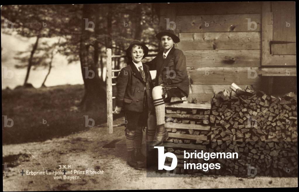 Bild von Fotografie "Ak J.K.H. Prinz Luitpold und Albrecht von Bayern" von German Photographer, b/w