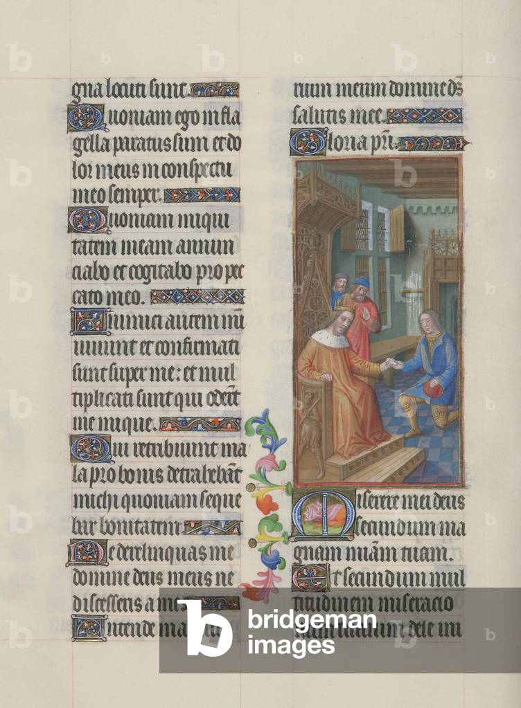 "Ms. 65/1284 fol. 67v Messenger vor dem König" von Jean Colombe