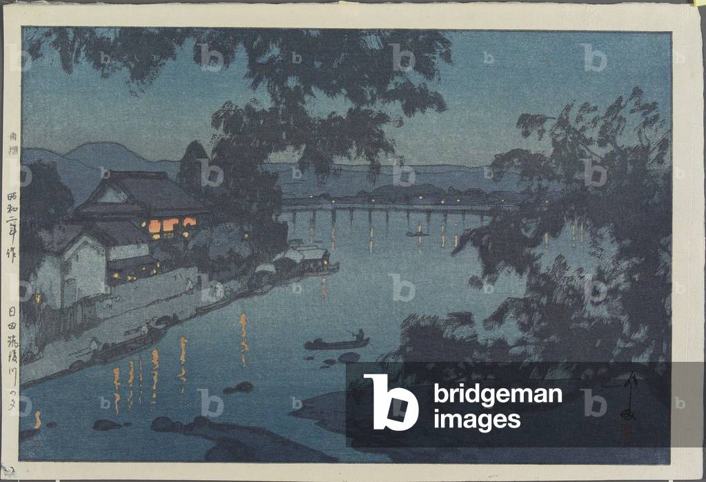 Abend auf dem Fluss Chikugo in Hita, 1927