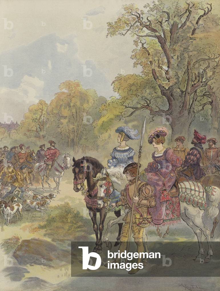 Chasse royale (colour litho)