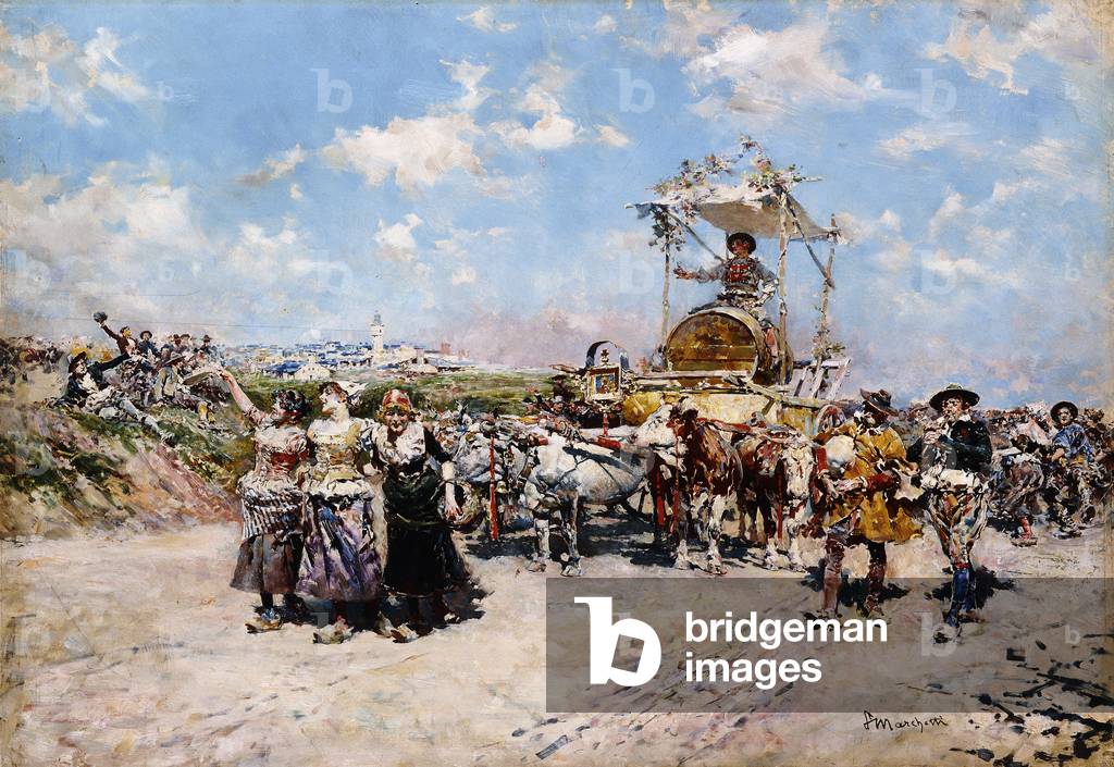 Immagine di Dipinto "Le Fete des Vendanges de Naples" di Ludovico Marchetti