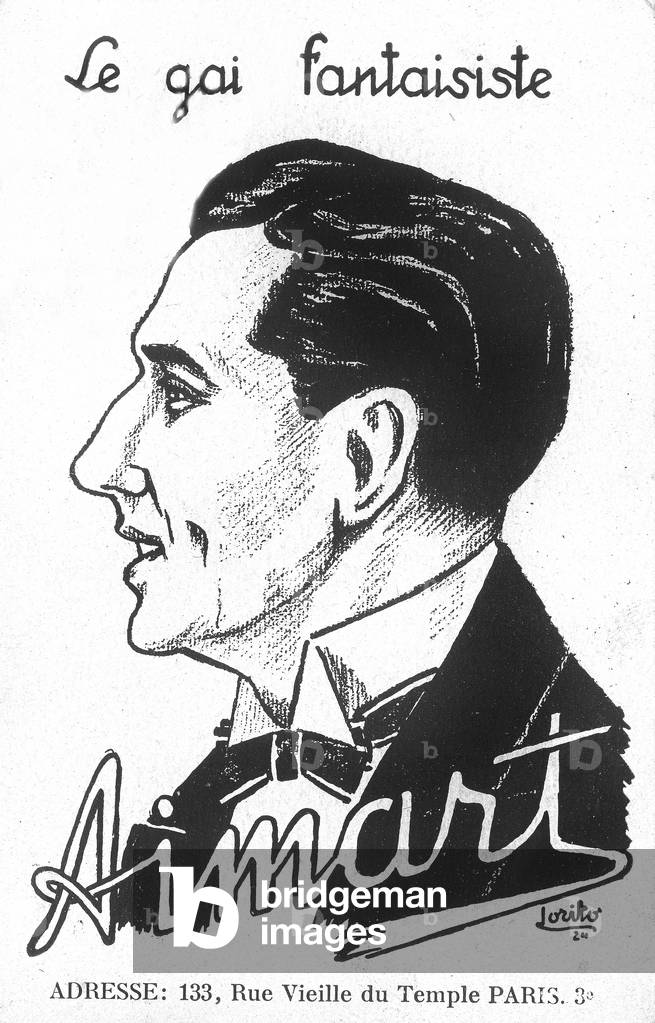 Bild von Zeichnung "Französischer Schausteller Aimart" 1924, b/w