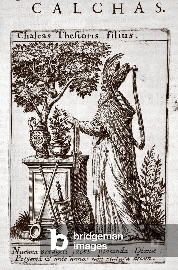 Chalcas c.1605 by Theodor de Bry, b/w
