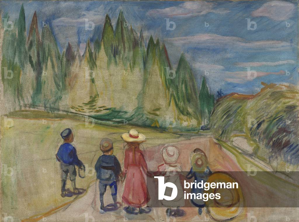 Bild von Gemälde "Der Märchenwald" 1901 von Edvard Munch
