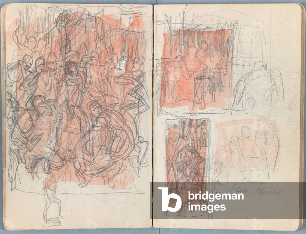 Pagine da un album di Sketches for The Life of Nostro Lord Jesus Christ, fine 1880 (grafite e lavaggio su cart