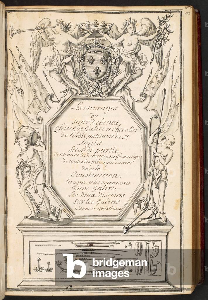 Frontespizio alla parte II di «Les Ouvrages du Sieur Debenat Oficier de Galere et Chevalier de l'ordre militai
