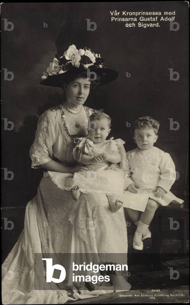 La Principessa ereditaria con Gustaf Adolf e Sigvard, Svezia