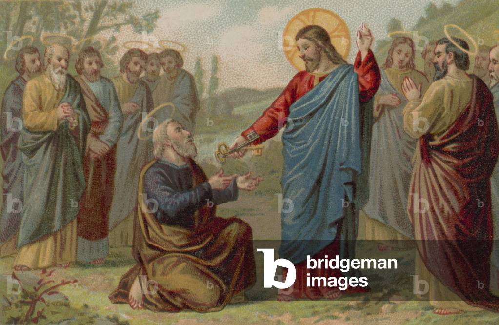 Episode in life of Jesus Christ (chromolitho) by French Artist