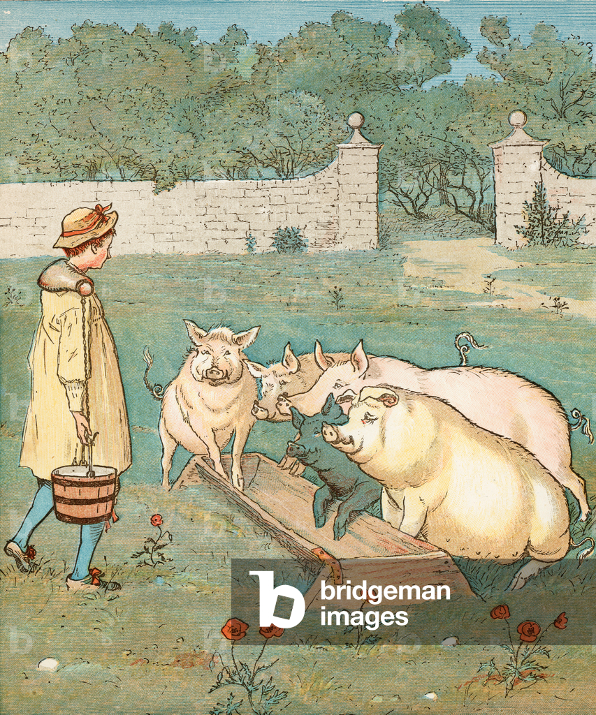 Immagine di Stampa "Il ragazzo del contadino (litografia a colori)" 1801 di Randolph Caldecott