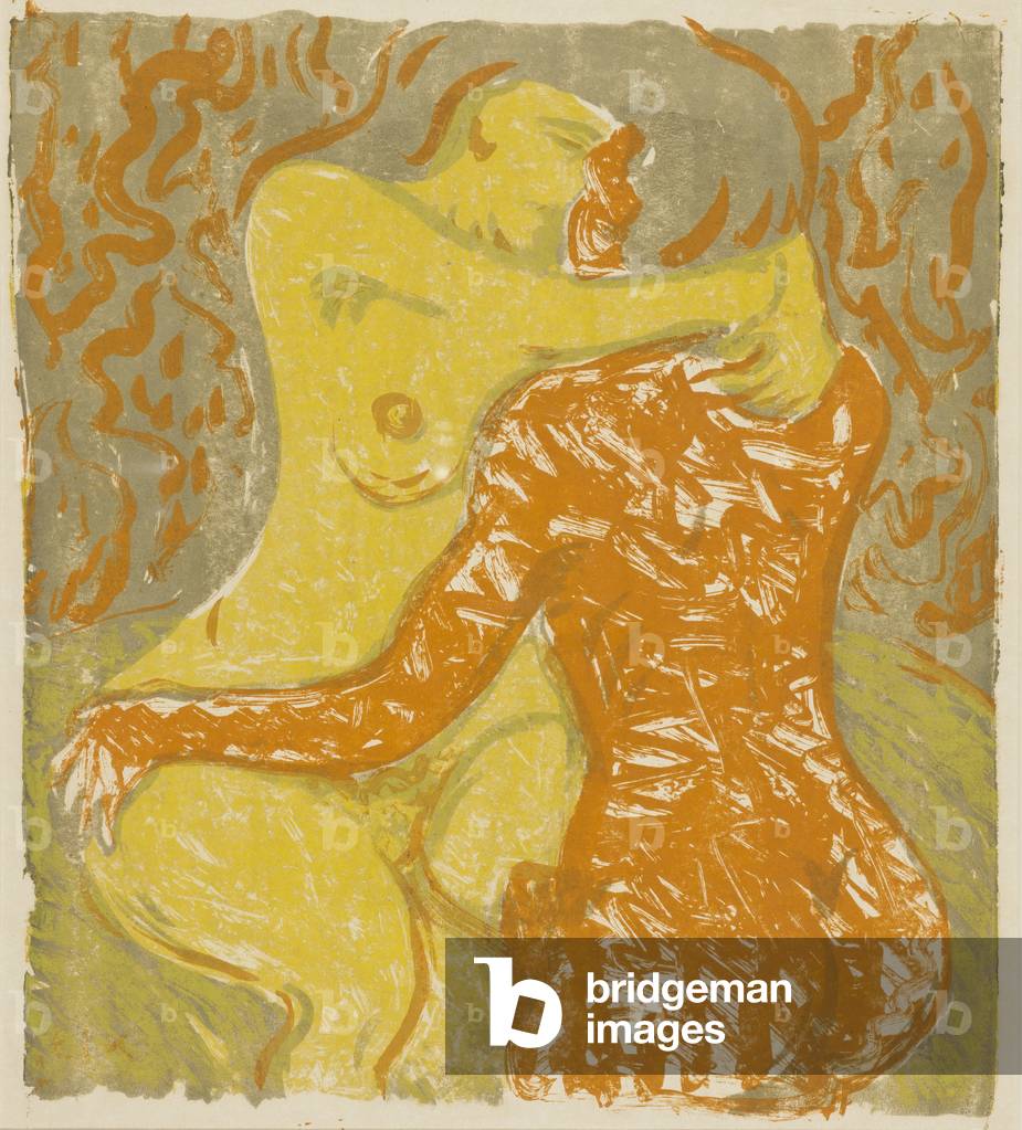 Love scene, 1908 (lithograph)