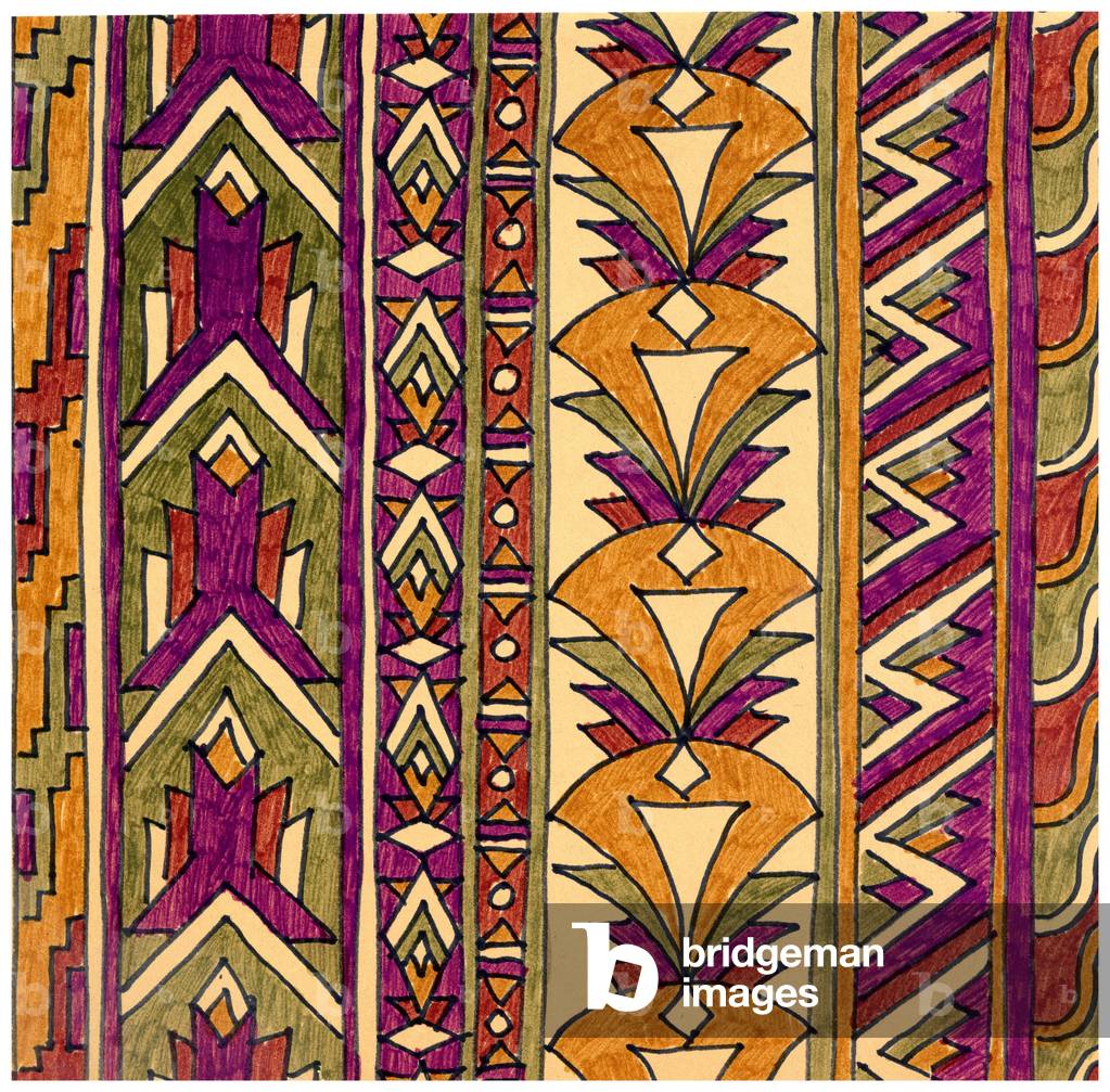 Bild von Gemälde "Textildesigns" 1958 von Barry Daniels