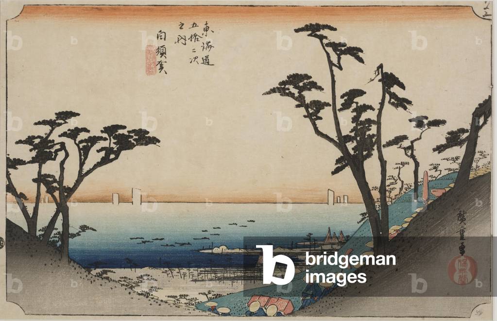 Veduta di Shiomizaka, 1834 (colore legno stampa)