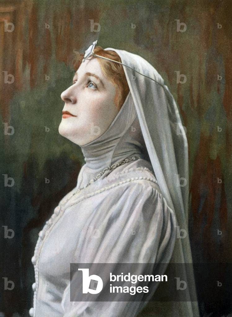 Opera singer Berthe Lamare as Ghyslaine in opera "Ghyslaine", photo by Cheri Rousseau and Glauth from french p