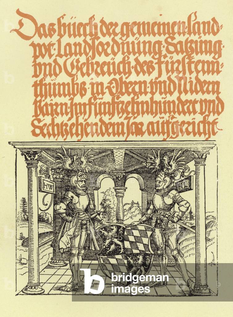 Woodcut dal terreno Bairish (colore lito)