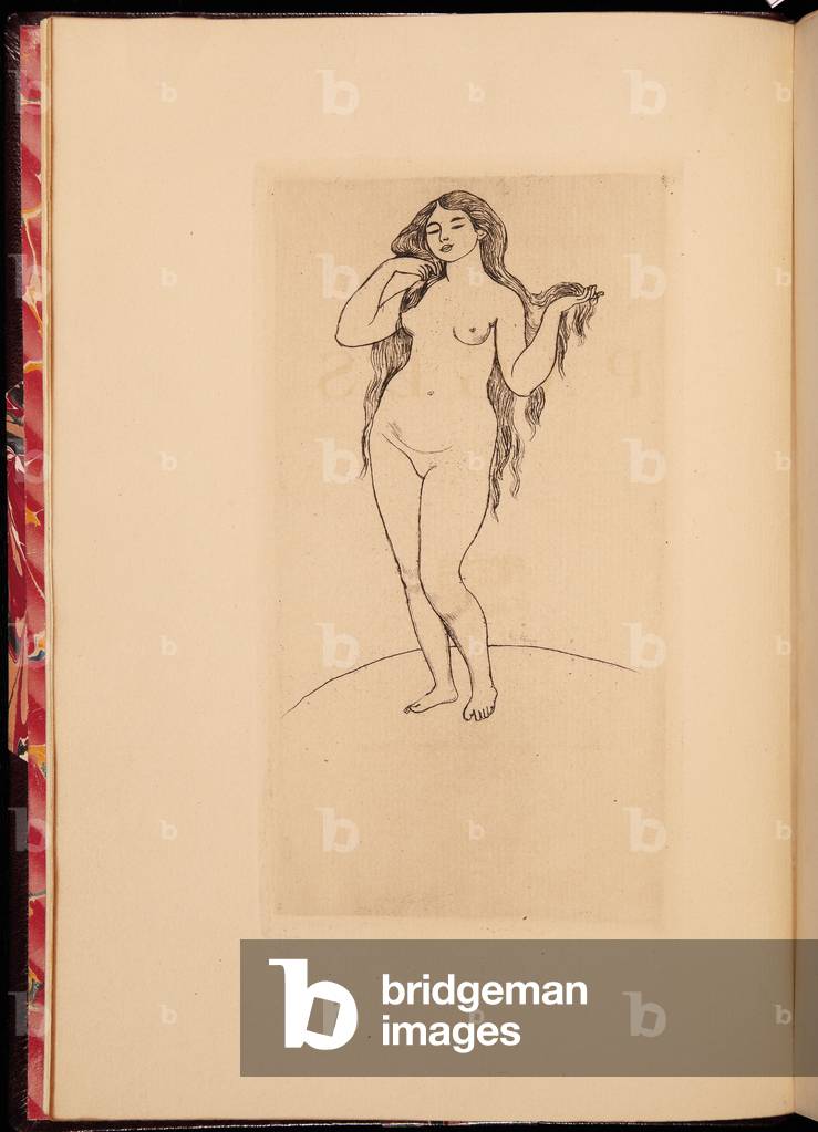 Frontispizio ad un'antologia di opere di Stephane Mallarme, 1891 (incisione)