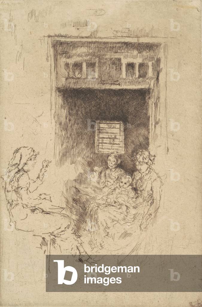 "Perline-Stringers" 1880 di James Abbott McNeill Whistler, b/w