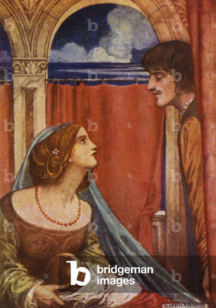 Histoires de Chaucer (litho couleur) 1901 par William Heath Robinson