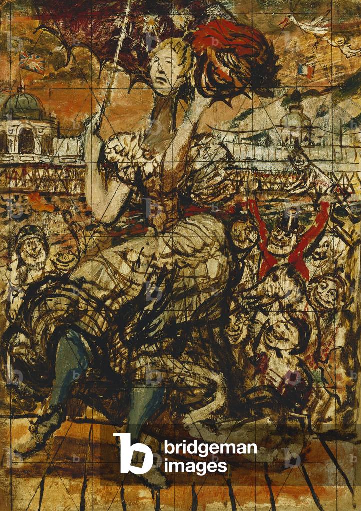 Terpiscorah Song and Dance Study for the Parnassian Picnic Agricultural Hall, 1947 (oil on board)