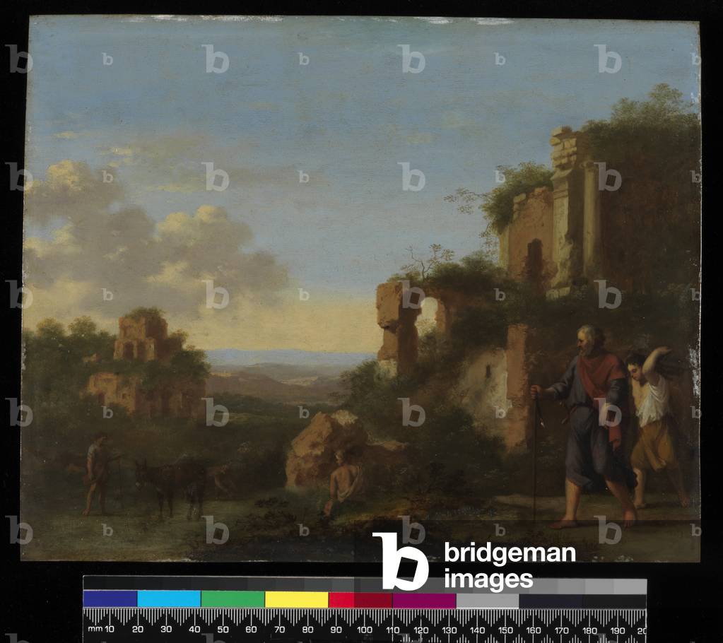 "Paesaggio" 1666 di Cornelis van Poelenburgh or Poelenburch