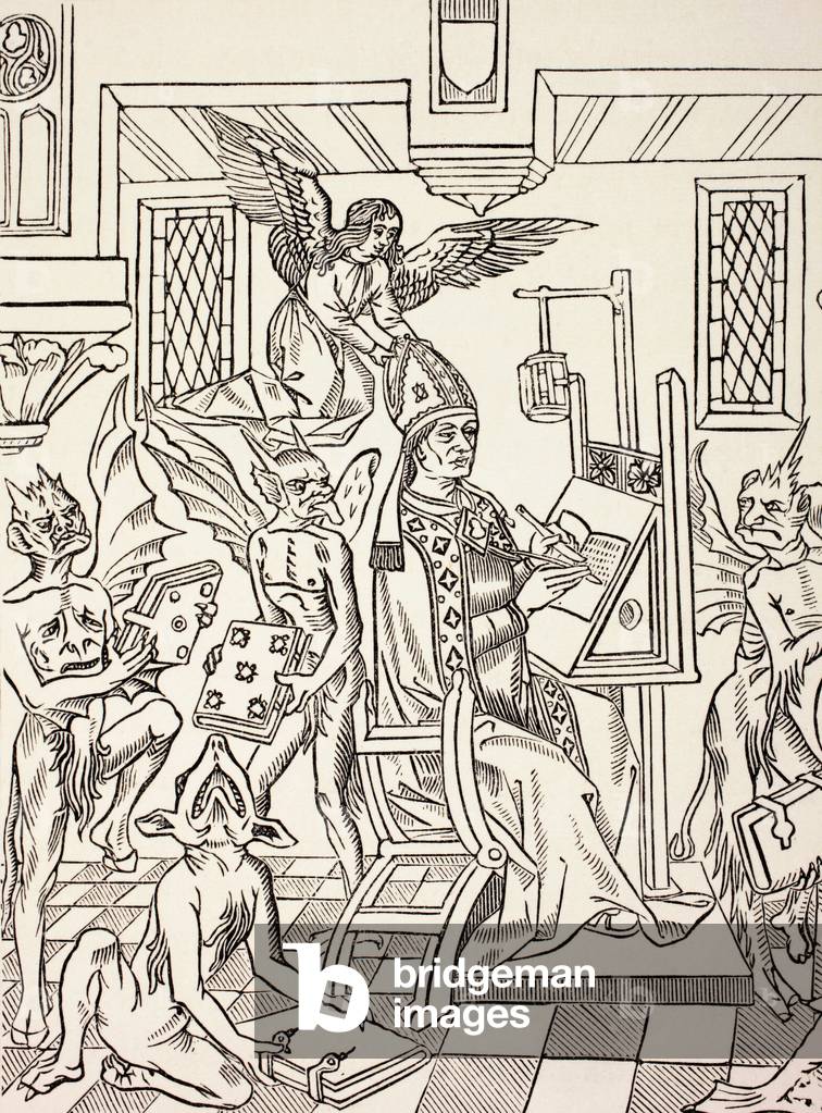 Bild von Druck "Bischof und Teufel" 1801 von Paul Lacroix