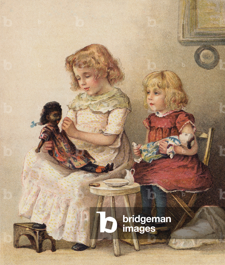 Bei Müttern spielen (Chromolitho)