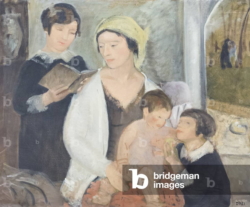 Familiäre Intimität/die Familie, 1930, (Öl auf Leinwand)