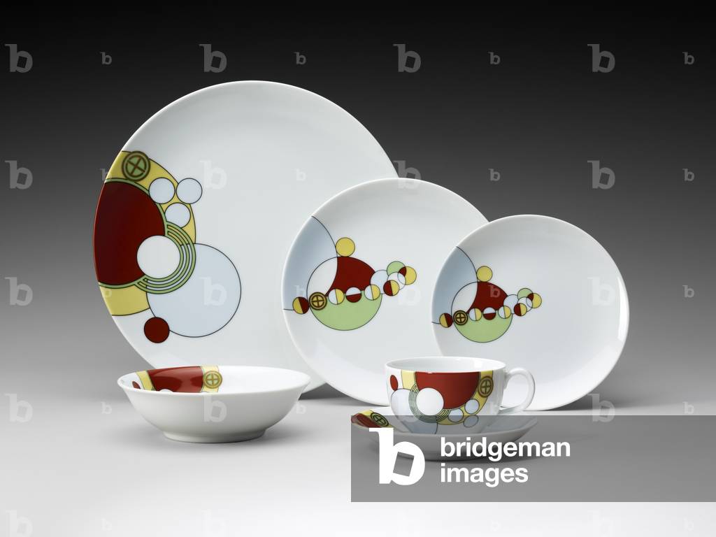 Image de Céramique représentant Service de dîner pour l'hôtel Imperial 1962 par Frank Lloyd Wright