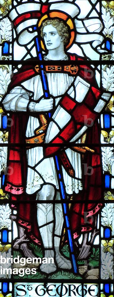 Image of Stained Glass depicting Cley next the Sea 1917 by James Powell & Sons