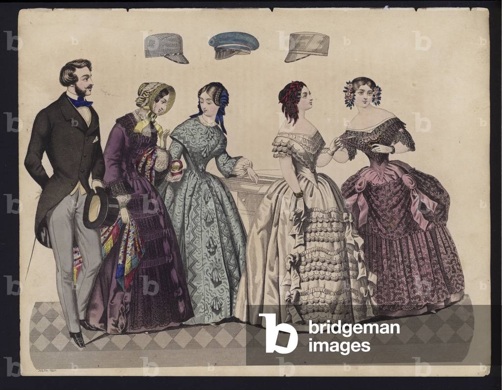 German fashion plate, mid 19th century 