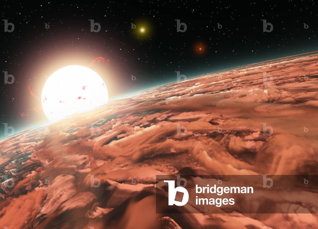 Image of Digital Art depicting Exoplanet KOI-5AB 2021 by Ron Miller