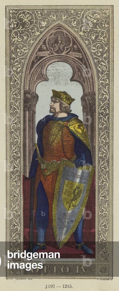 Otto IV, 1197-1215 (incisione colorata)