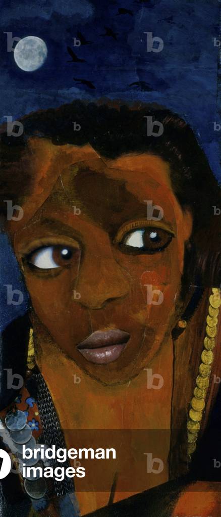 Immagine di Dipinto "Woman By Moonlight" 1997 di Elizabeth Barakah Hodges