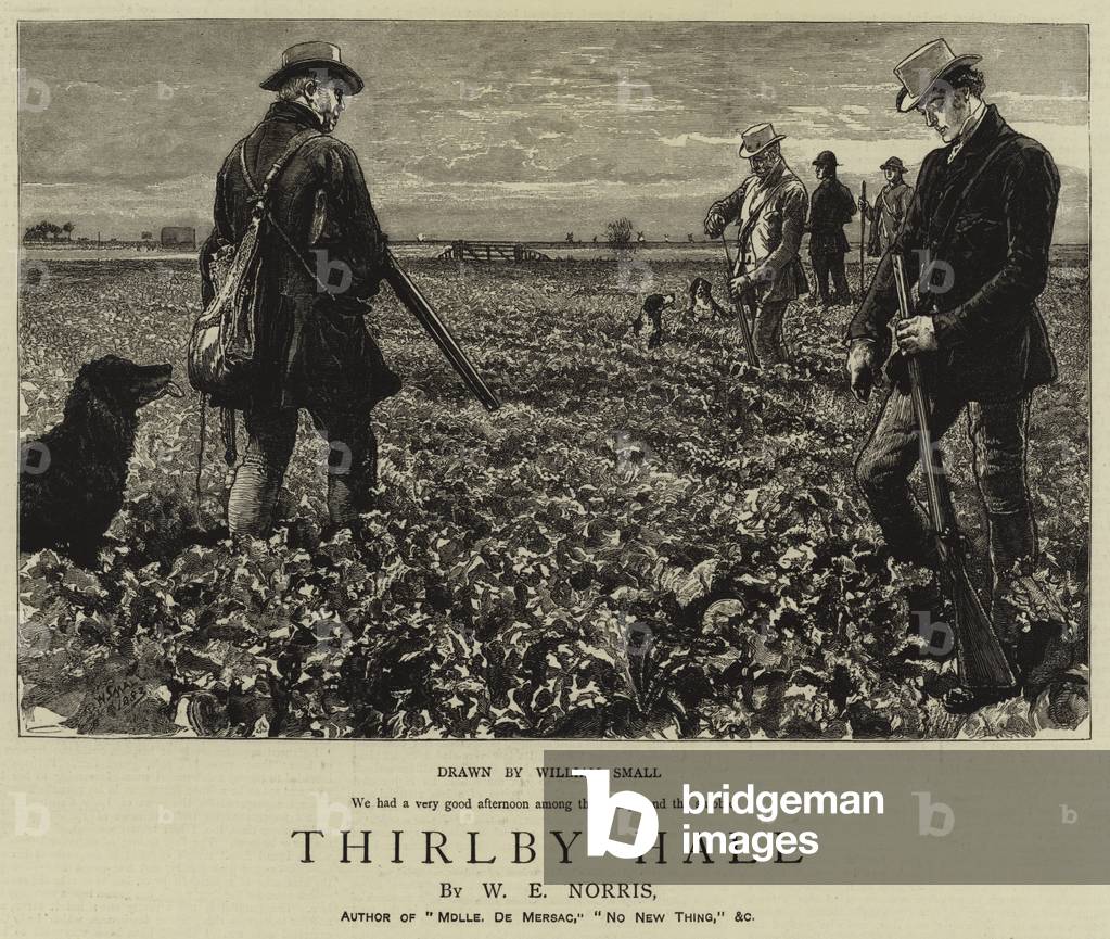 Thirlby Hall (gravure) par William Small, b/w