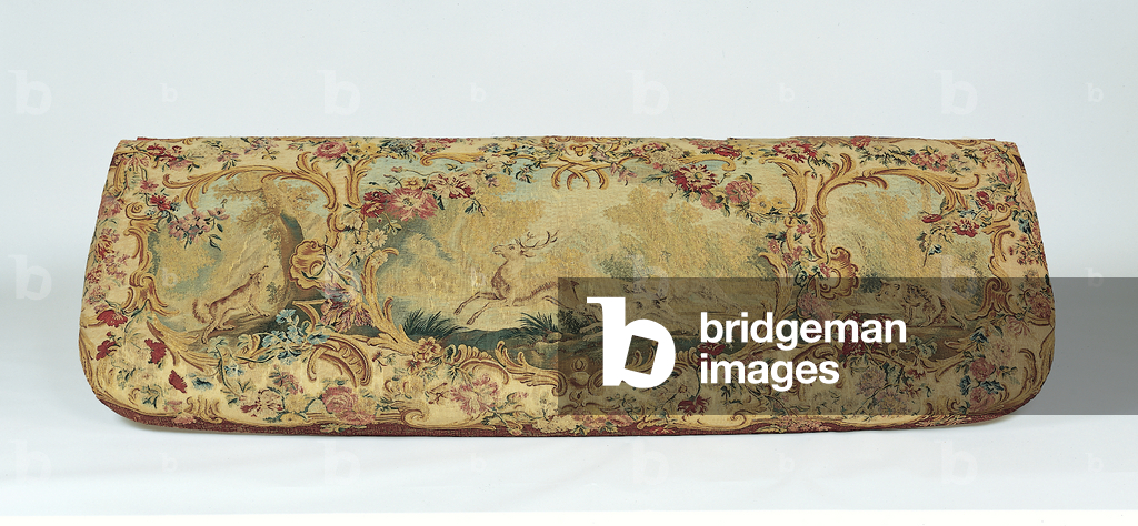 Image of Furniture depicting Sofa (gilded wood with tapestry) 1755 by Jean-Baptiste Oudry
