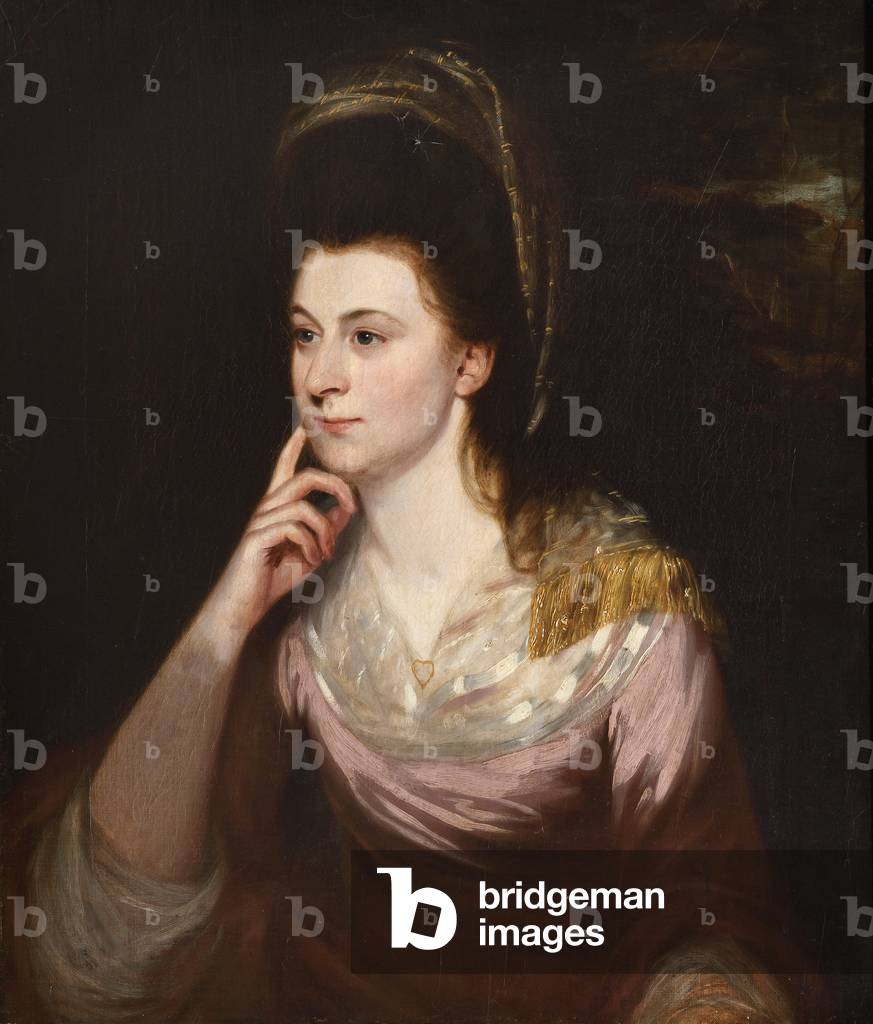 Bild von Gemälde "Anna Maria Shepherd" von Thomas Beach, b/w