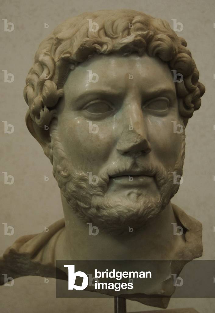 "Adriano. Imperatore romano. Buttare.", b/w