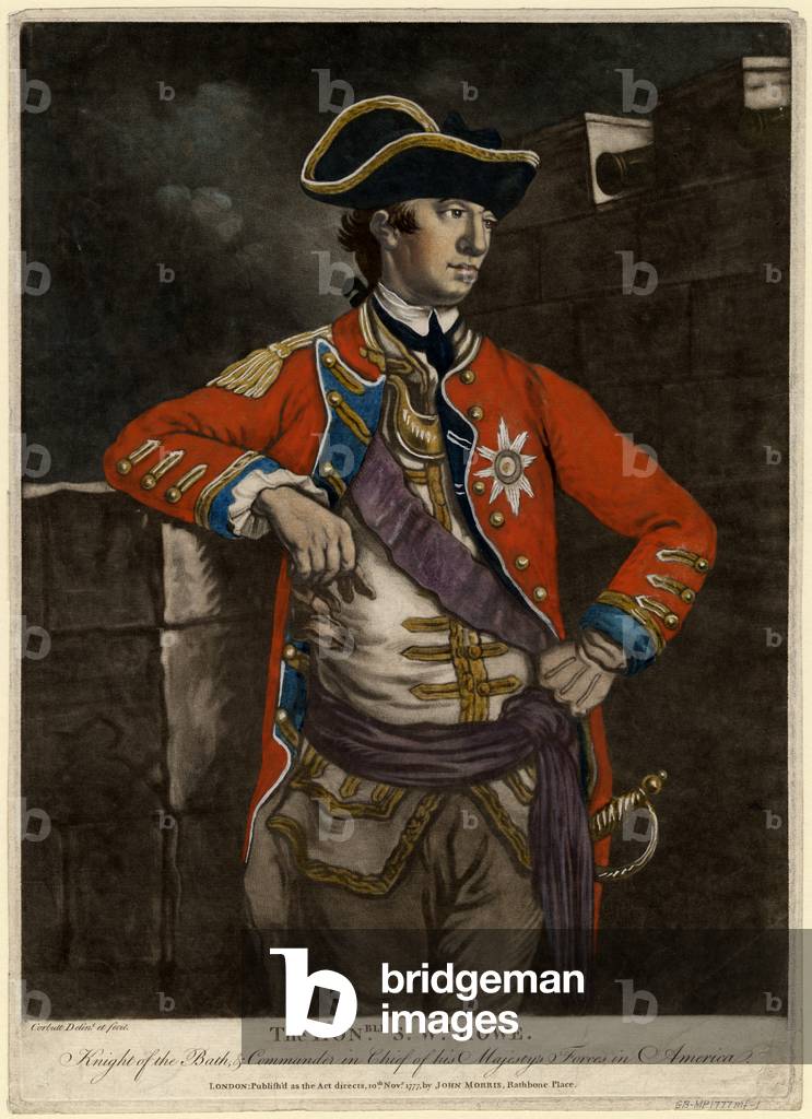 The Honourable Sir William Howe, 1777 (colour mezzotint)