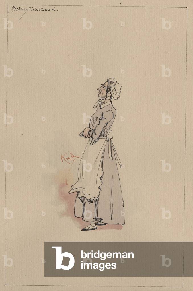 Betsey Trotwood by Joseph Clayton Clarke, b/w
