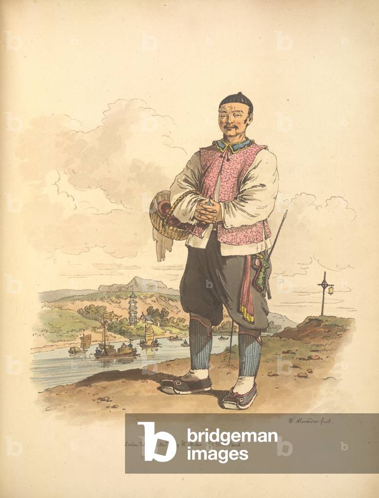 Image of Engraving depicting A tradesman 1805 by William Alexander, b/w