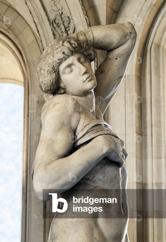 Image of Sculpture depicting Slave … by Michelangelo Buonarroti