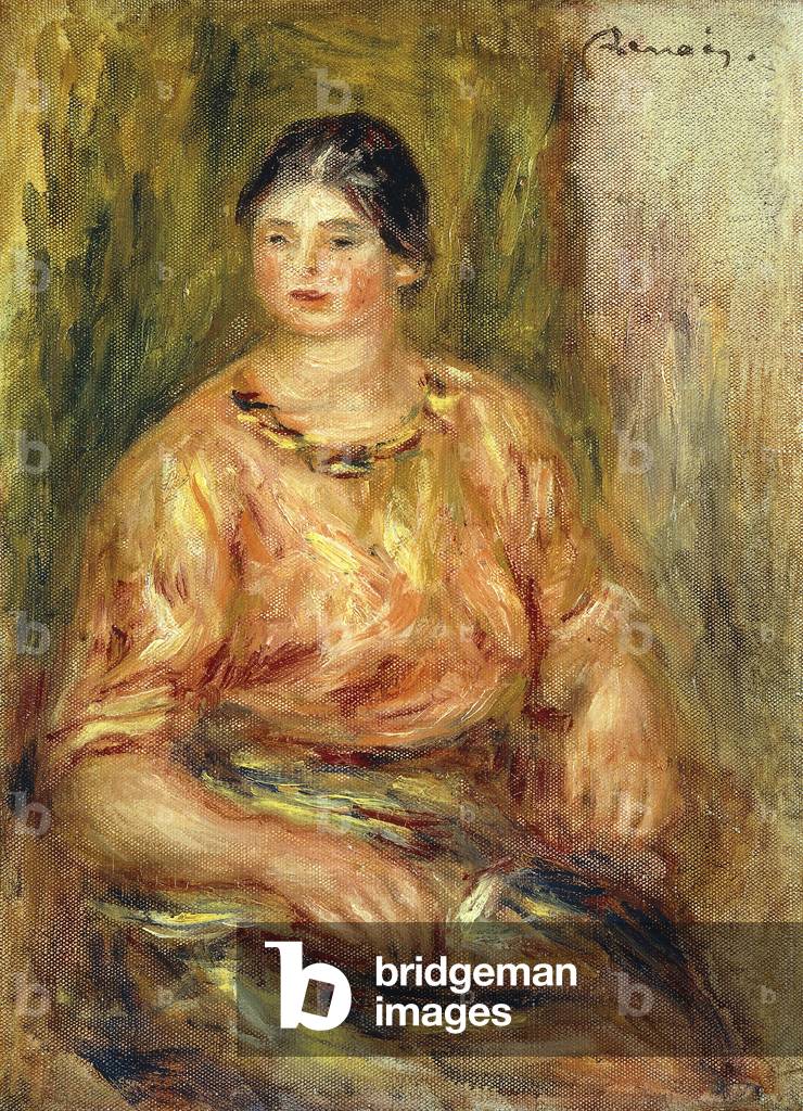 Frau mit Rose Corsage; Femme au Corsage Rose, 1914 (öl auf leinwand)