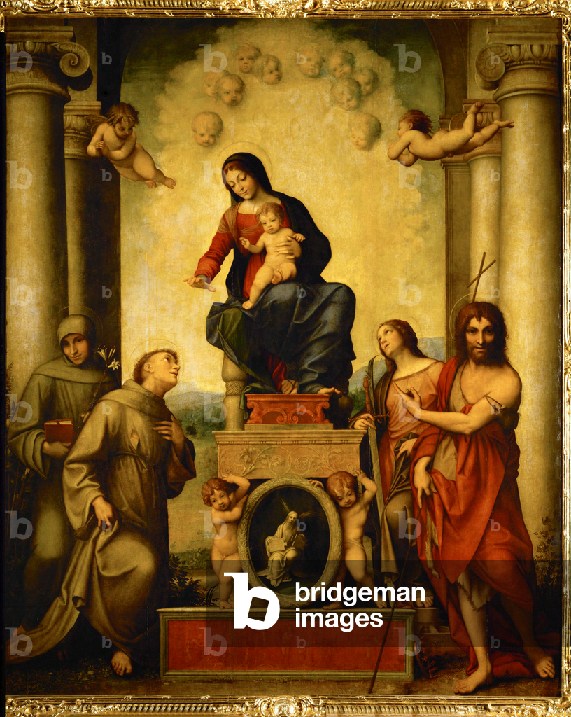 Immagine di Dipinto "La Madonna di San Francesco Assisi (dipinto su legno di pioppo)" di Correggio