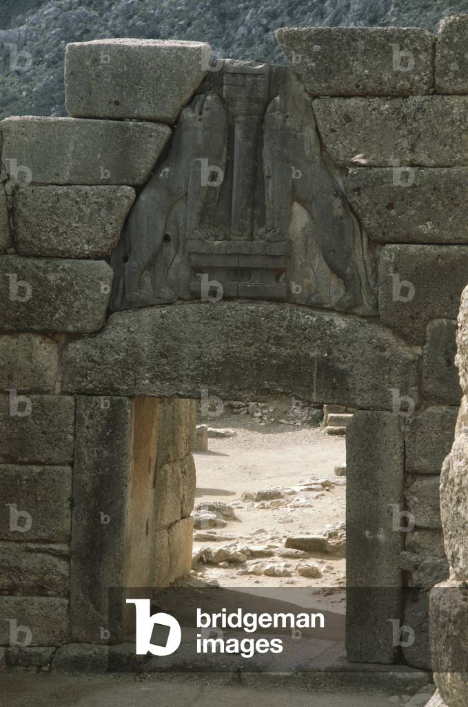 Image of Greece, Peloponnese, Mycenae archaeological site, Lion Gate