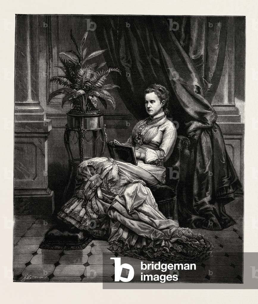 Immagine di Incisione "la regina di grecia", b/w