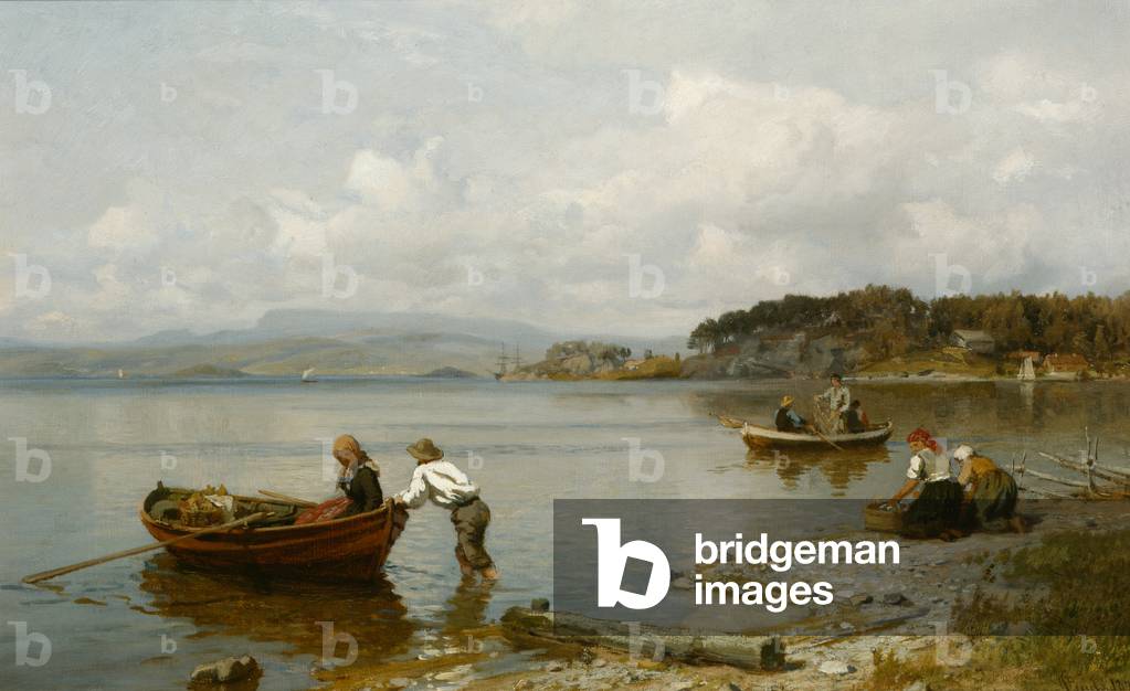 "Paesaggio fiordo" 1878 di Hans Gude