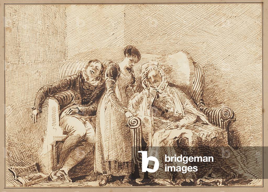 Malattia, 1830 (penna & inchiostro su carta)