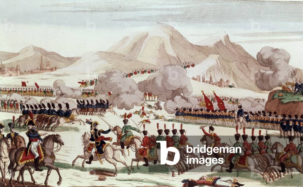 Battaglia di Tudela il 23 novembre 1808, le truppe francesi guidate dal maresciallo Lannes vinsero contro le t