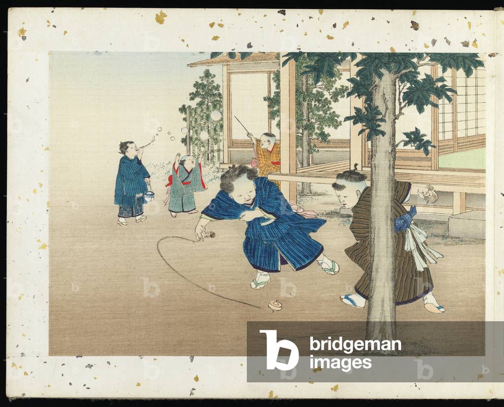 "Kinderspiele: Zweiter Monat", 1894 von Kobayashi Eitaku