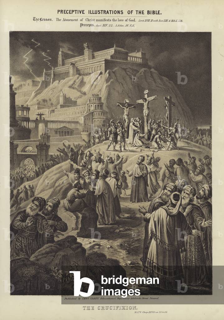 La crocifissione (incisione a colori)